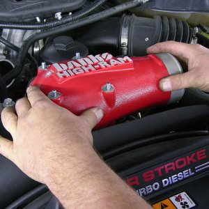 Ford F350 Intercooler Kit - Banks Power - Techni-Cooler - Red - `03-`04